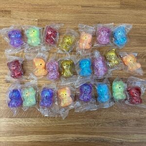 23 Mini Glitter Bear Water Squishies Sensory Fidget Squishy